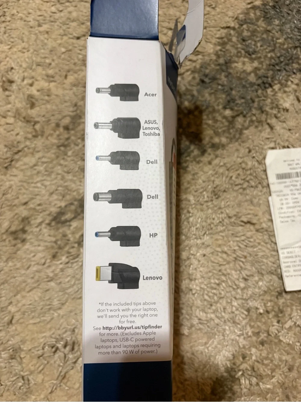Insignia 90W Black Laptop Charger Adapter - 10ft
